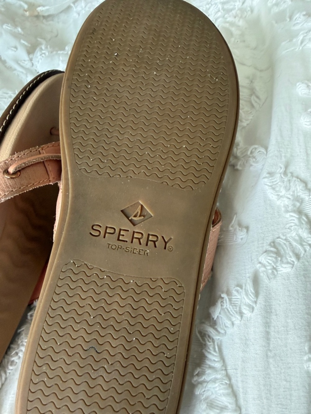 Women’s Peach Leather Thong Sandals - Comfortable Slip-On - Picture 6 of 8